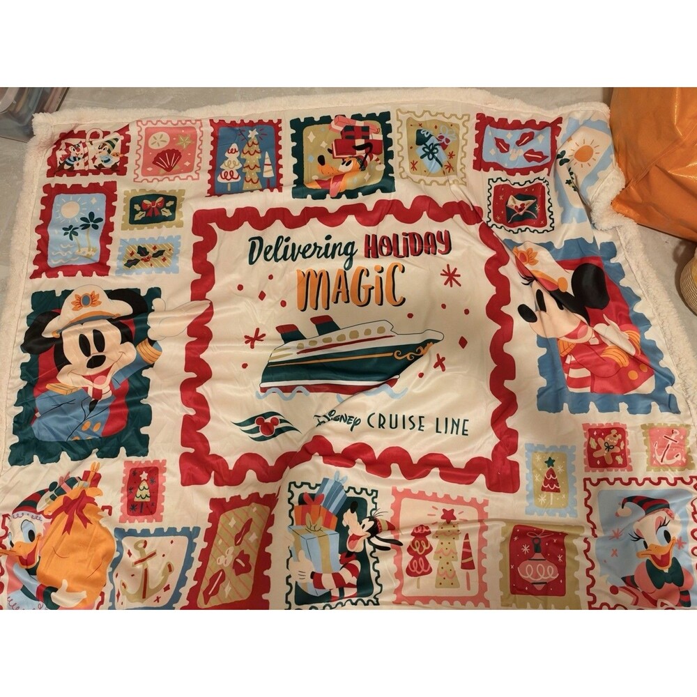 Disney Cruise Line Christmas 2024 Onboard throw blanket holiday DCL Post Card